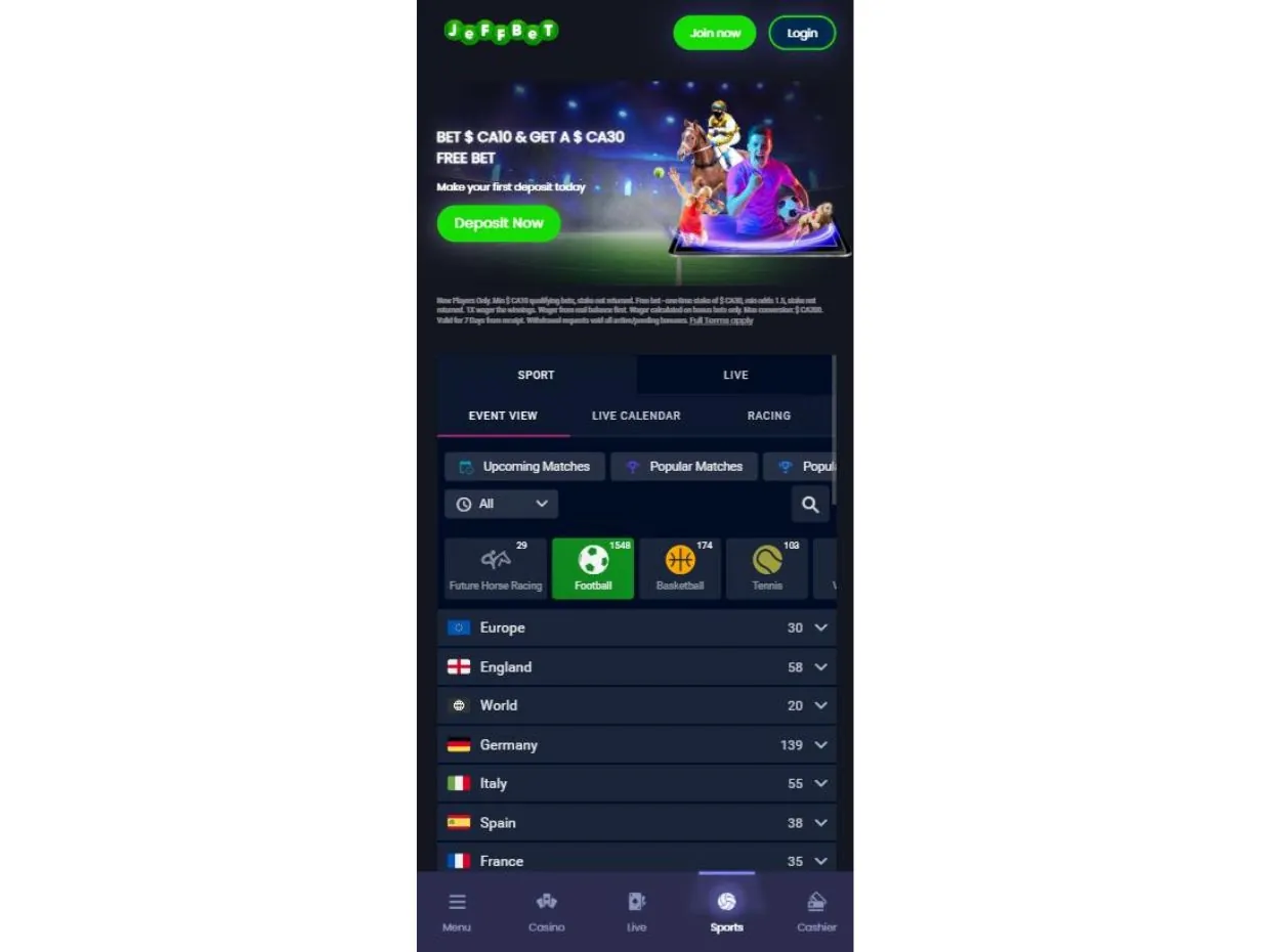 JeffBet Mobile Version Review For A Smooth Betting Experience