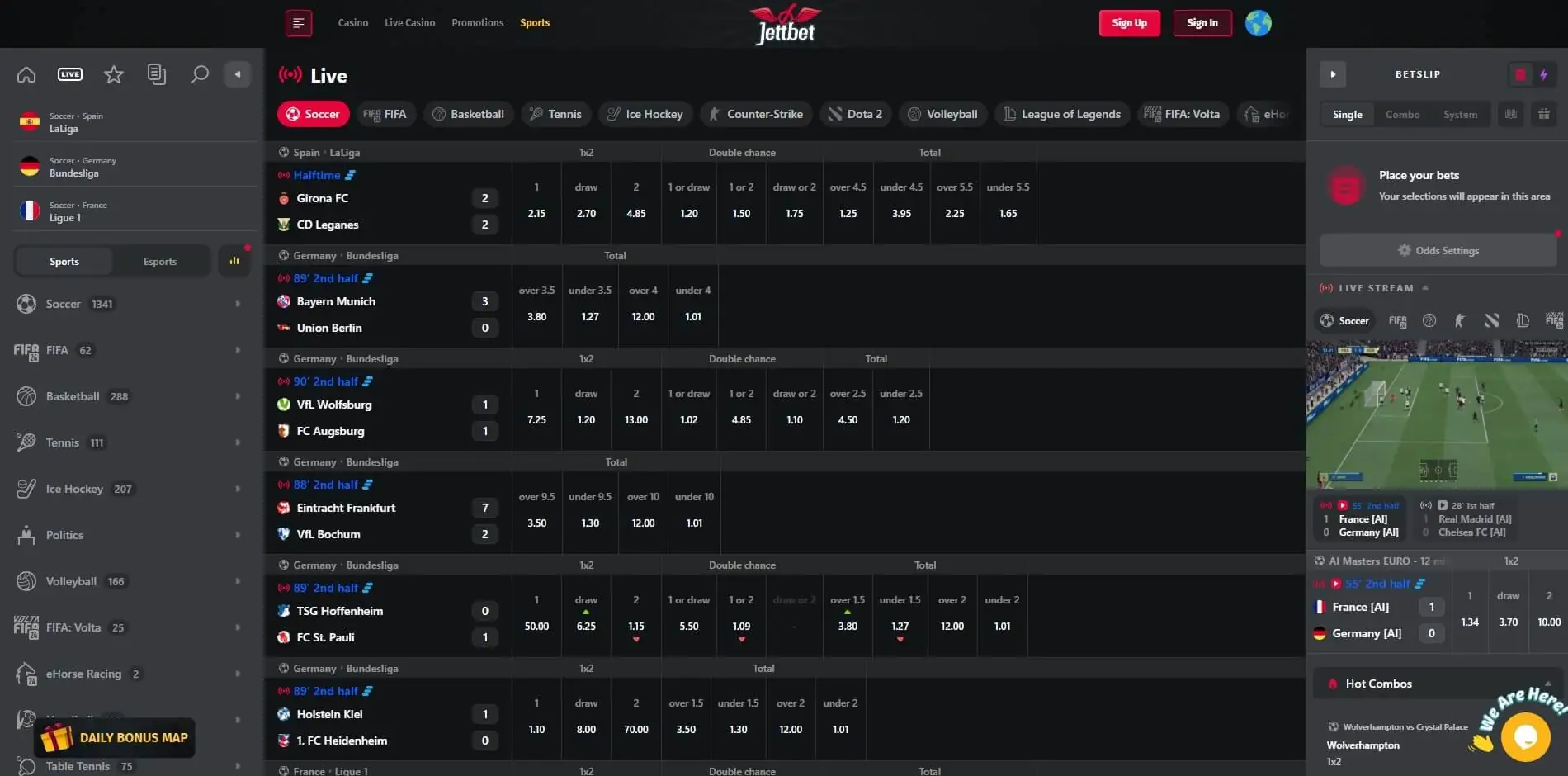 Jettbet Live Betting Live Betting Jettbet