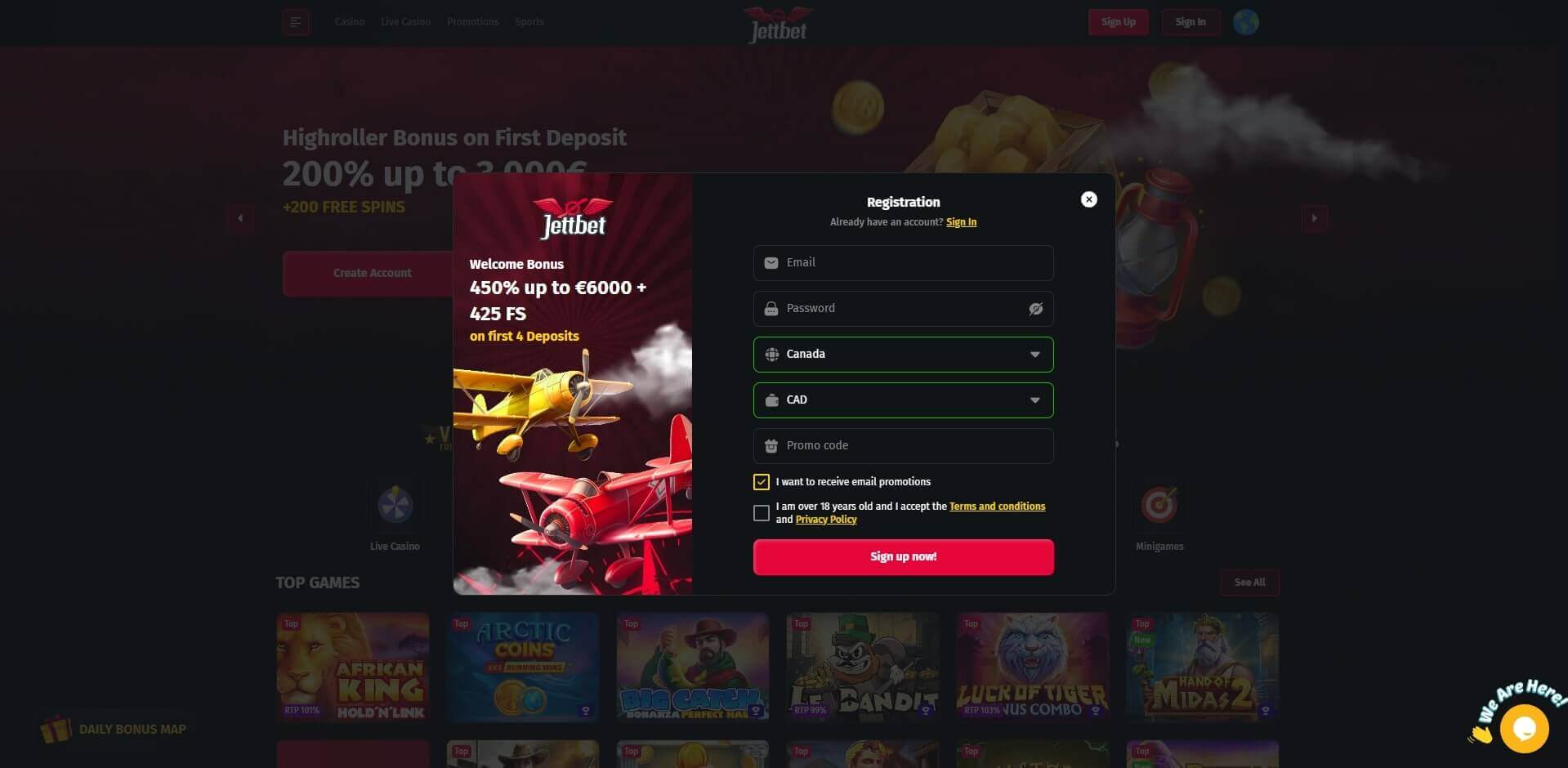 Jettbet Sign Up Sign Up Jettbet