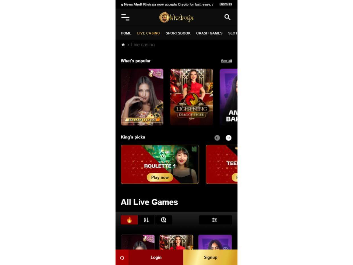 Khelraja Mobile Live Casino Mobile Live Casino Khelraja