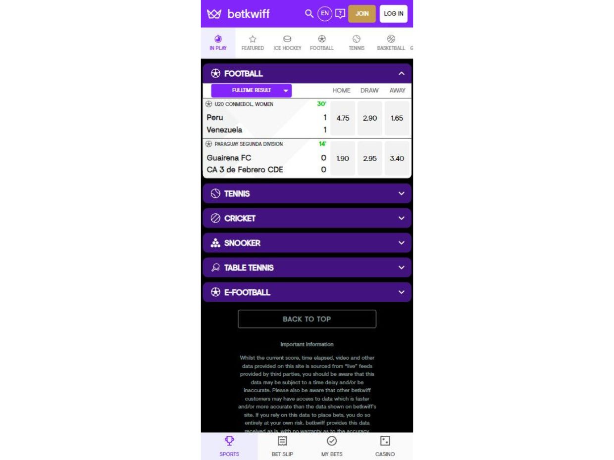 Kwiff Mobile Live Betting Kwiff Mobile Sports Betting Experience
