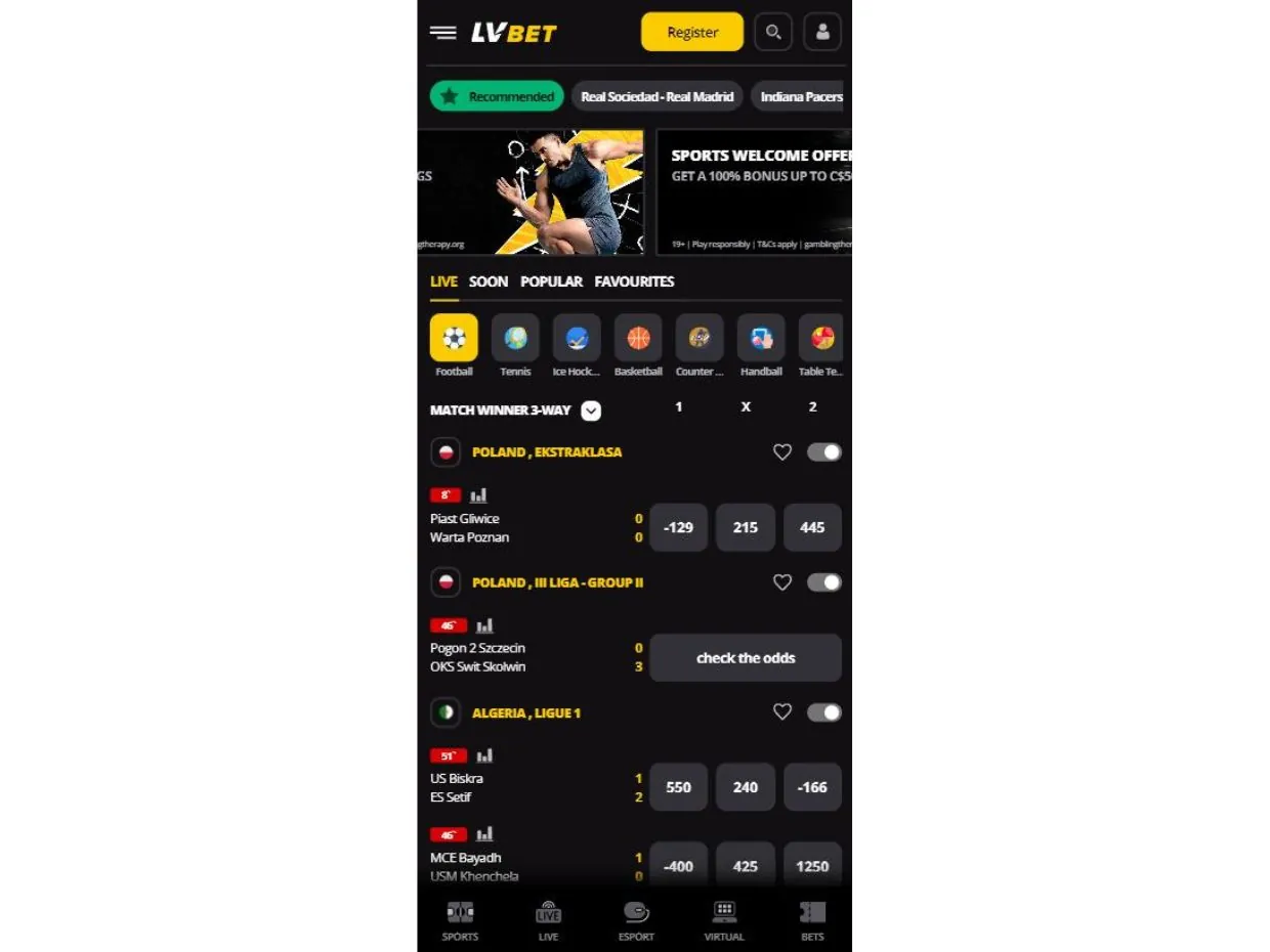 LVBet Mobile Live Betting Experience Live Betting with LVBet Mobile App