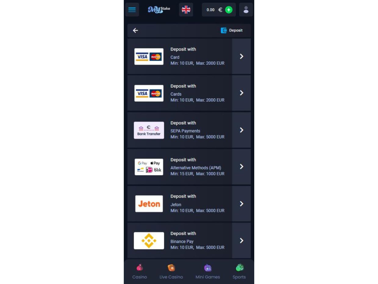 MyStake Mobile Deposit How To Deposit On MyStake Mobile