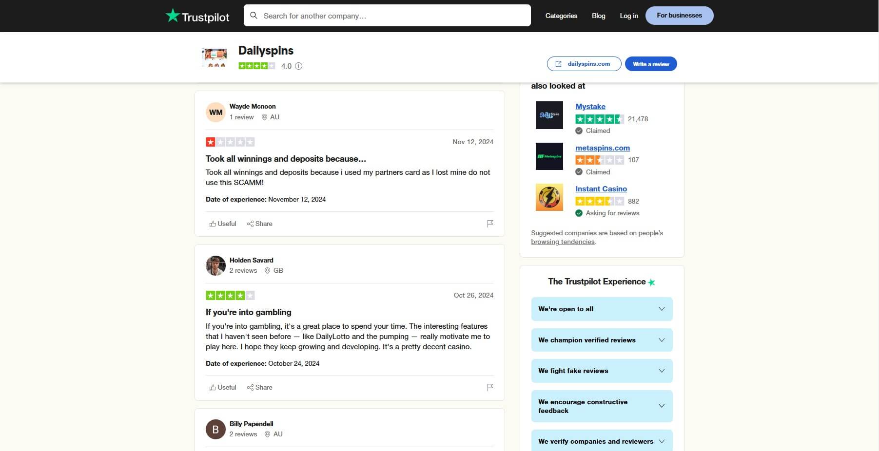 Dailyspins Trustpilot Reviews Trustpilot Reviews Dailyspins