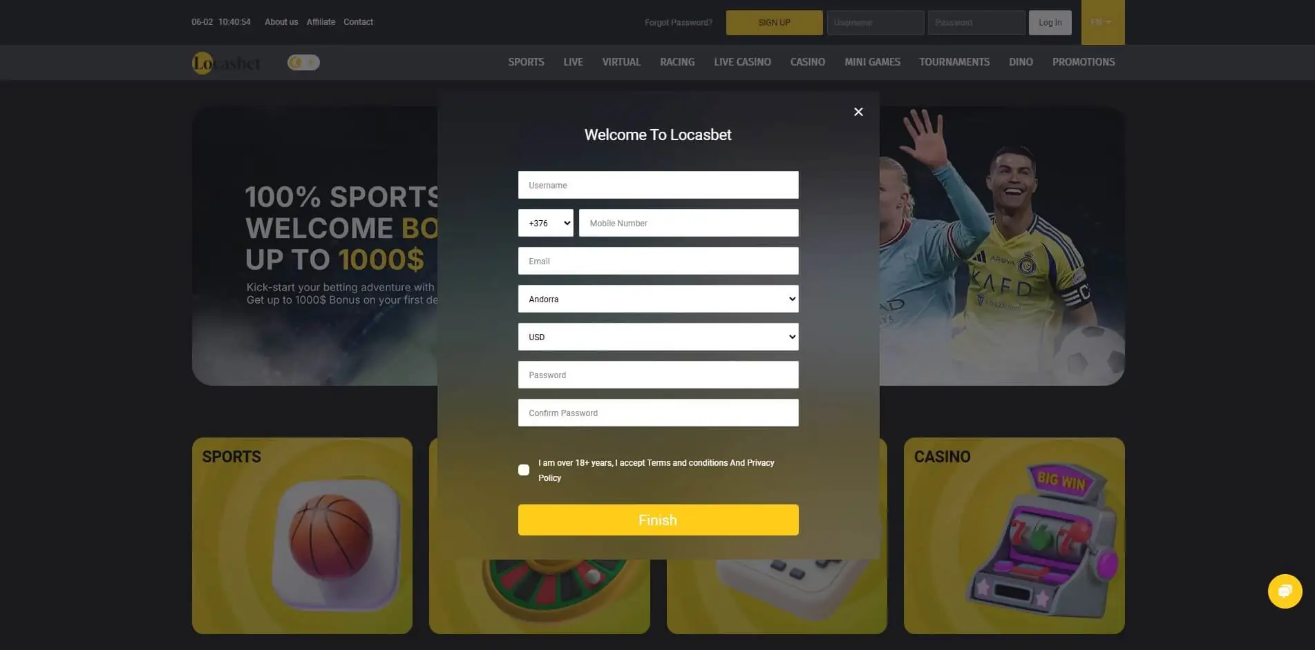 Locasbet Sign Up Sign Up Locasbet