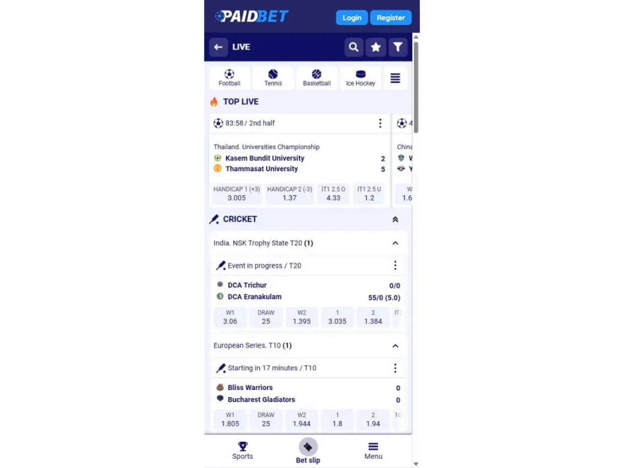 PaidBet Mobile Live Betting Mobile Live Betting PaidBet