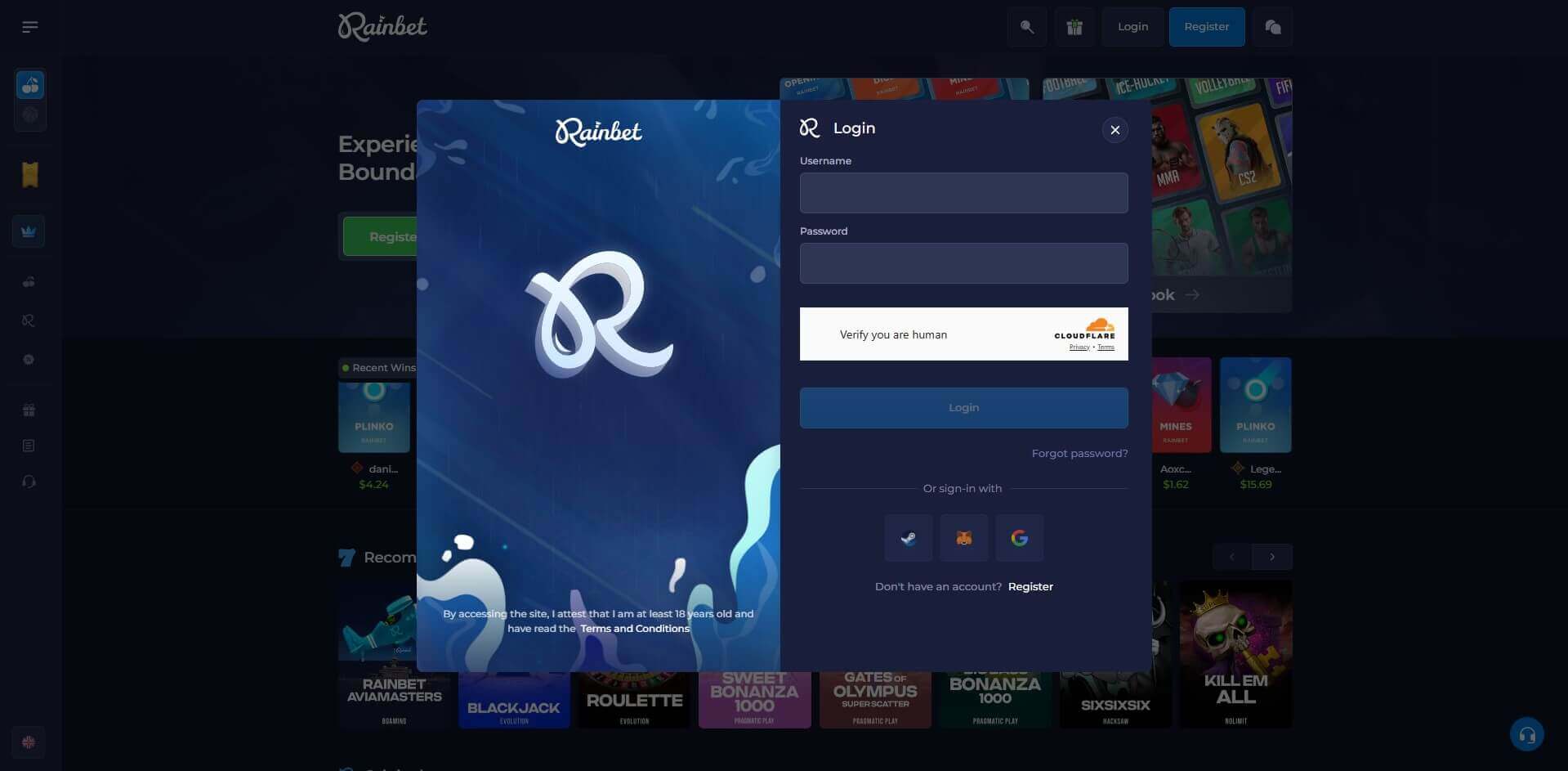 Rainbet Log In Page User Login Access for Rainbet