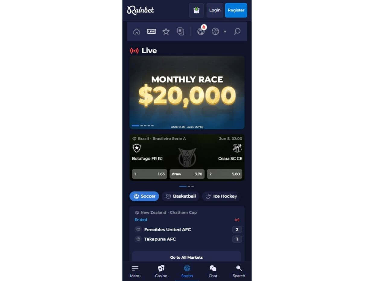 Rainbet Mobile Live Betting Real-Time Betting on Rainbet Mobile