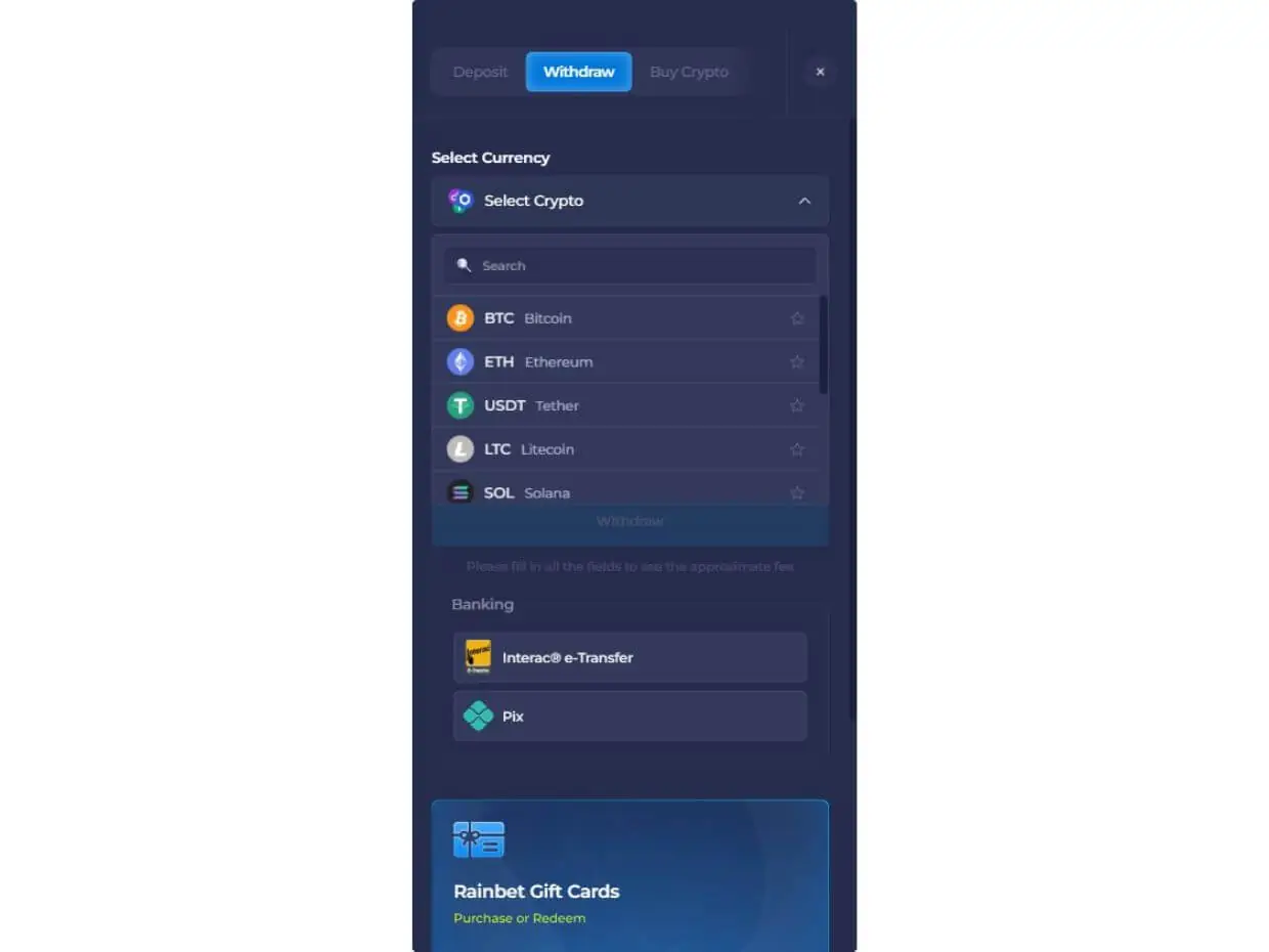 Rainbet Mobile Withdrawal Process How to Withdraw Funds on Rainbet Mobile