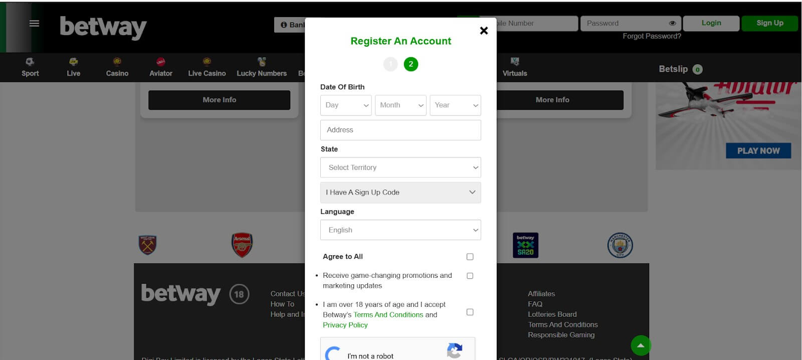 Betway Sign In 3 Betway Log In 3