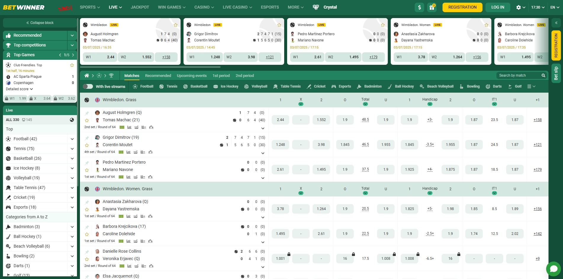 Betwinner Kenya Live betting