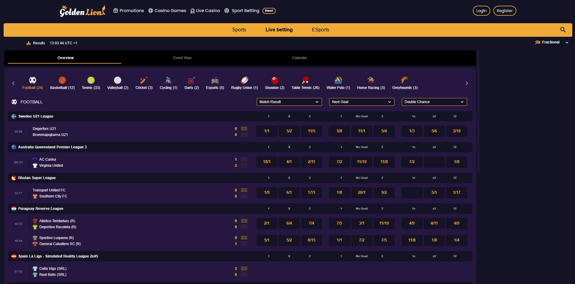 Goldenlion Uk Live Betting