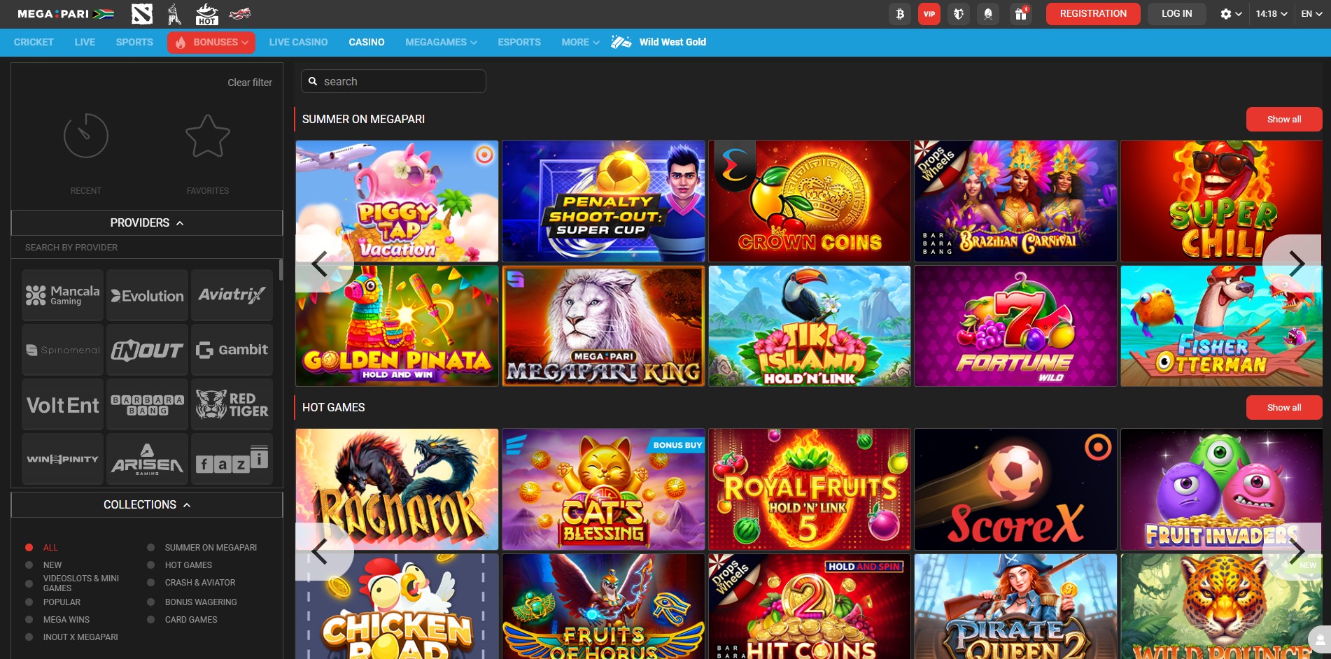 Megapari Casino in South Africa