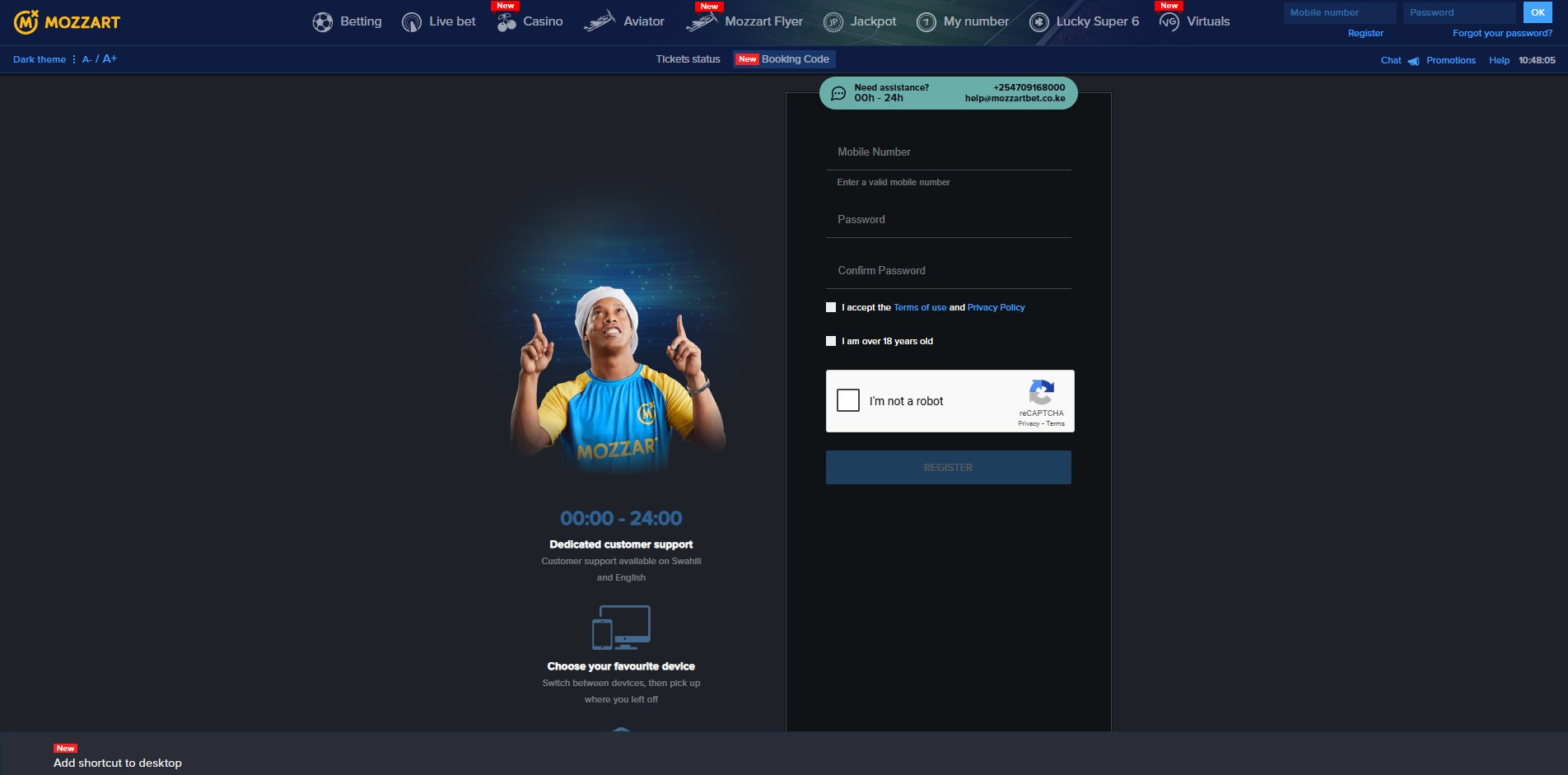 Mozzartbet Kenya Sign Up