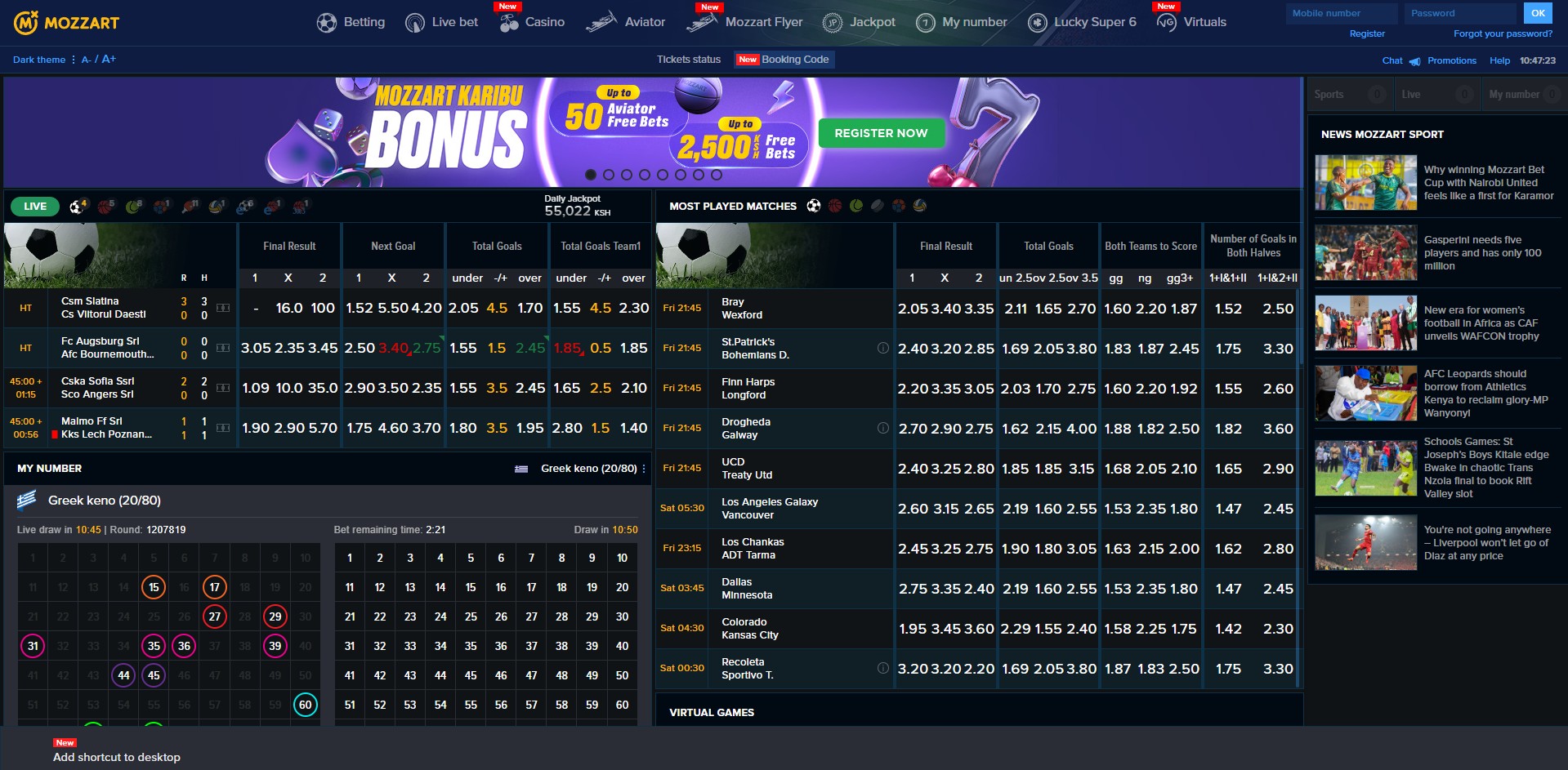 Mozzartbet Kenya start