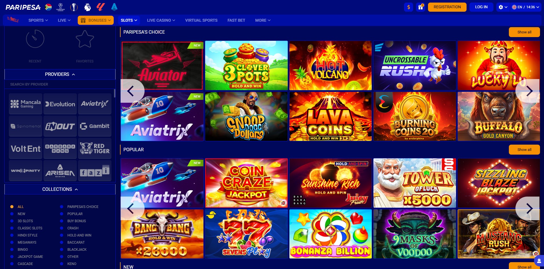 Paripesa Casino in South Africa