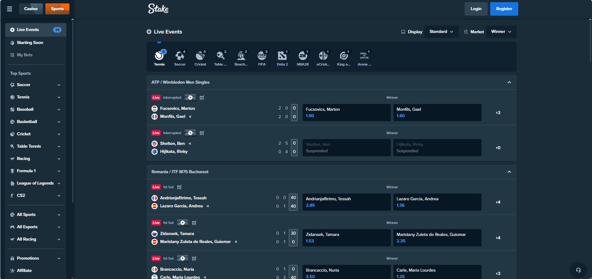 Stake Kenya Live Betting