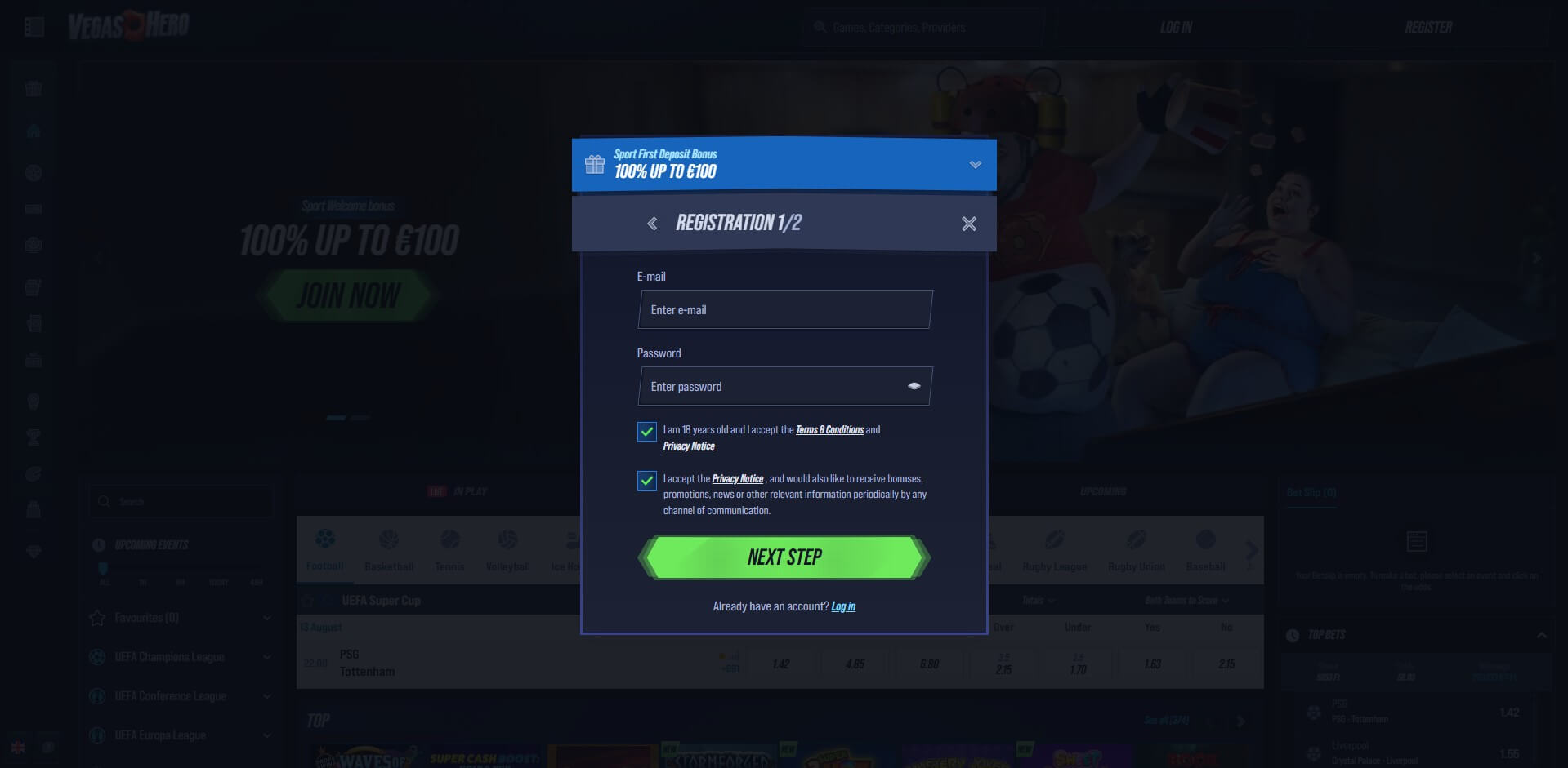 vegashero-sign-up Vegashero Sign Up